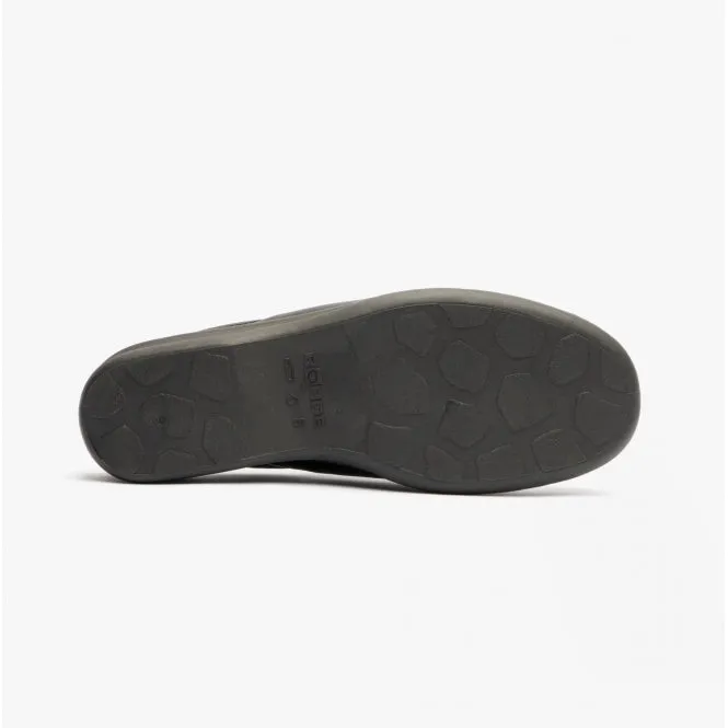 Womens Black Slippers, Model 2507-90, Comfortable and Stylish