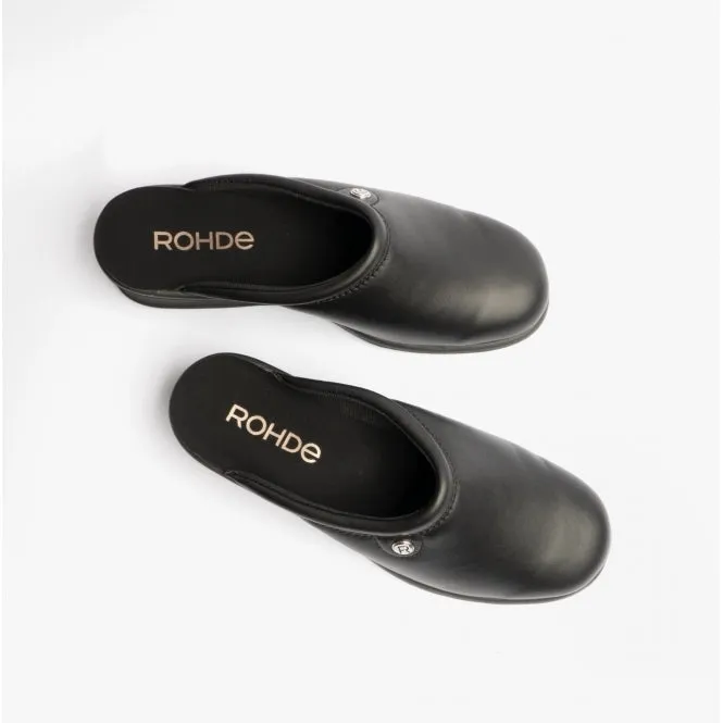 Womens Black Slippers, Model 2507-90, Comfortable and Stylish