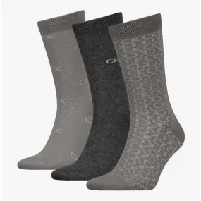 3 Pack Logo Giftbox Mens Socks Grey Combo