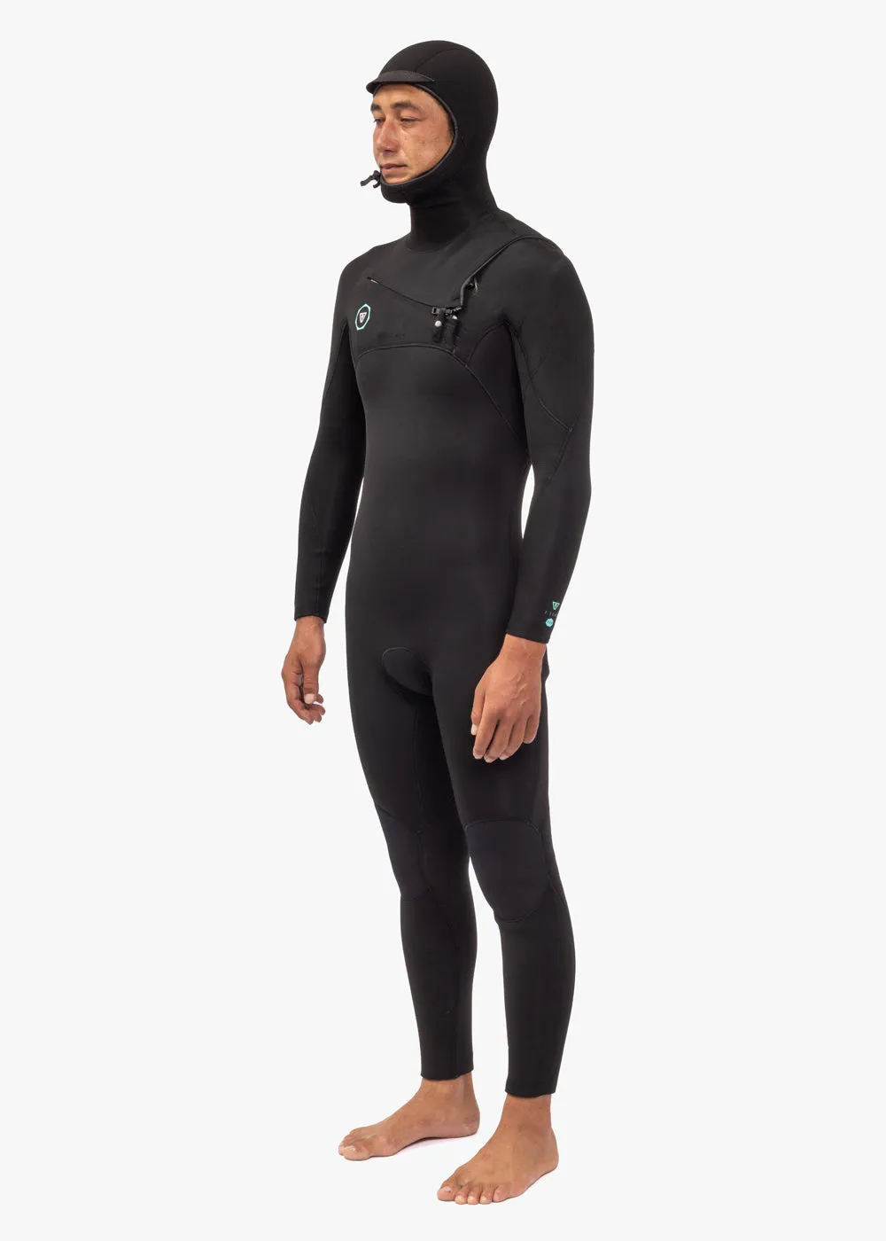 7 Seas 6-5 Full Hooded Chest Zip Wetsuit, BLK