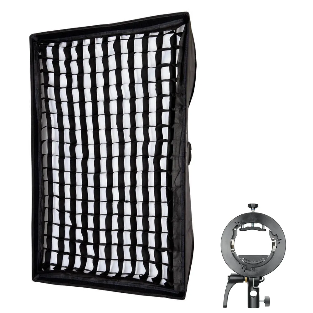 80x120cm (31.4x47.2") Portable Rectangular Softbox with 5cm Grid