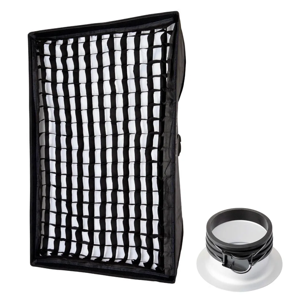 80x120cm (31.4x47.2") Portable Rectangular Softbox with 5cm Grid