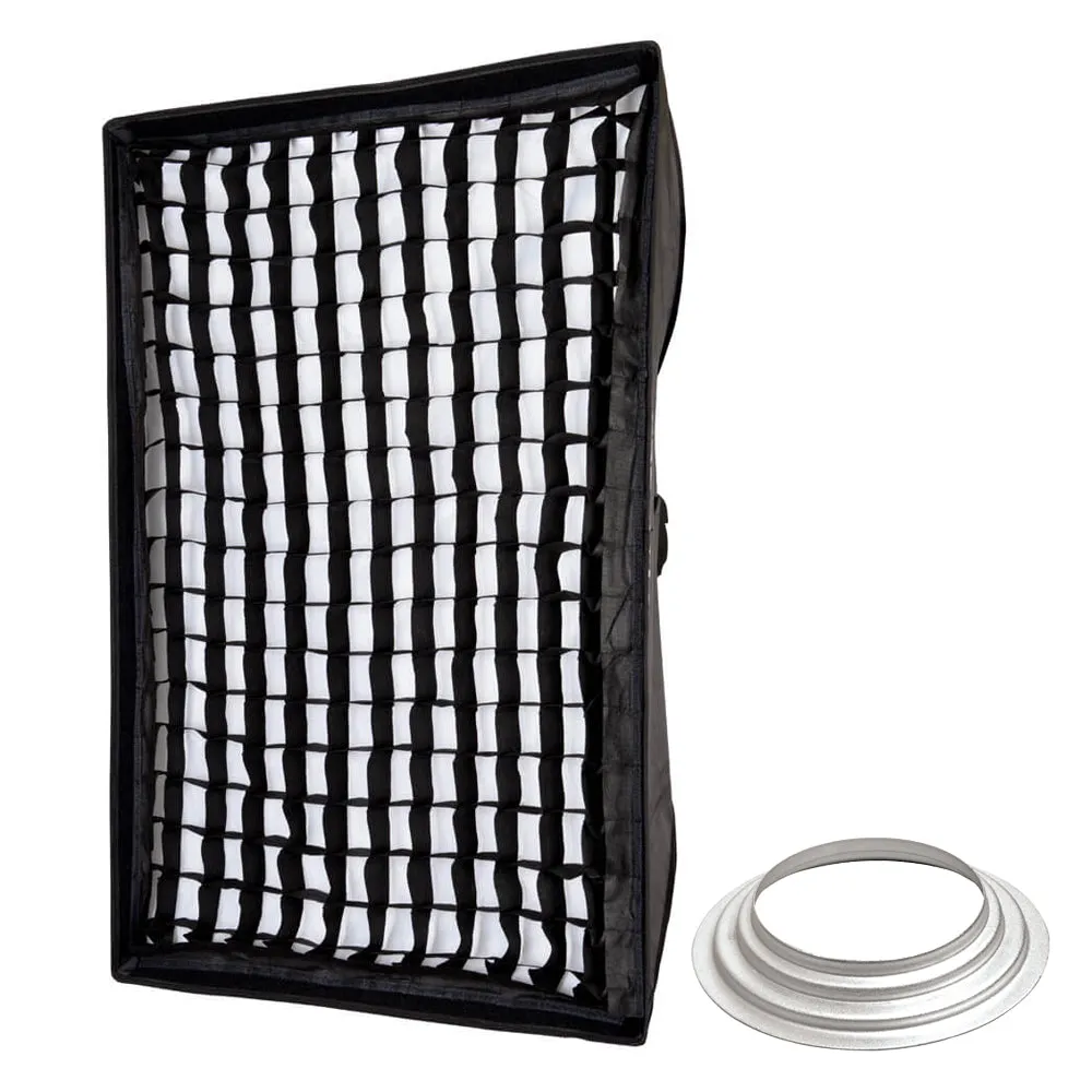 80x120cm (31.4x47.2") Portable Rectangular Softbox with 5cm Grid