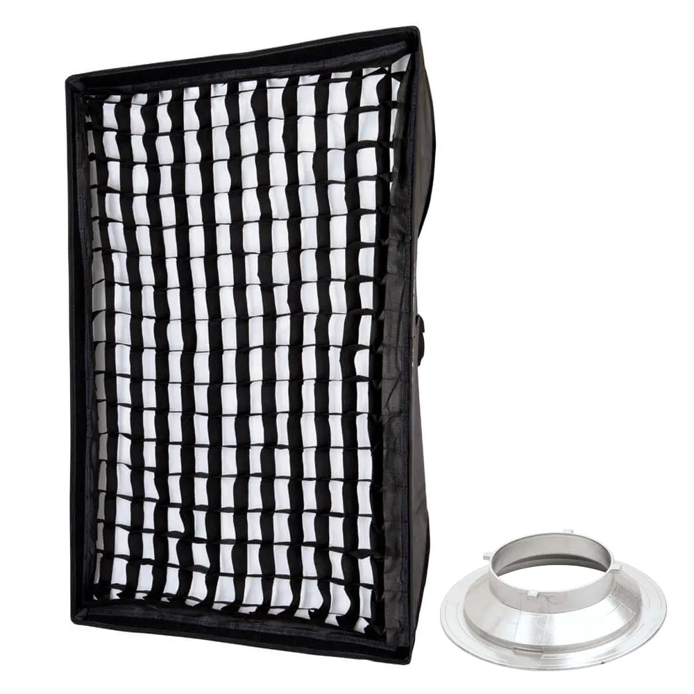 80x120cm (31.4x47.2") Portable Rectangular Softbox with 5cm Grid