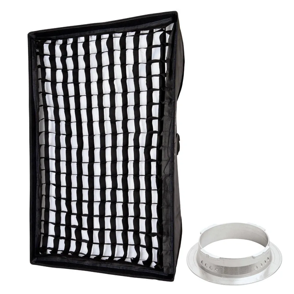 80x120cm (31.4x47.2") Portable Rectangular Softbox with 5cm Grid