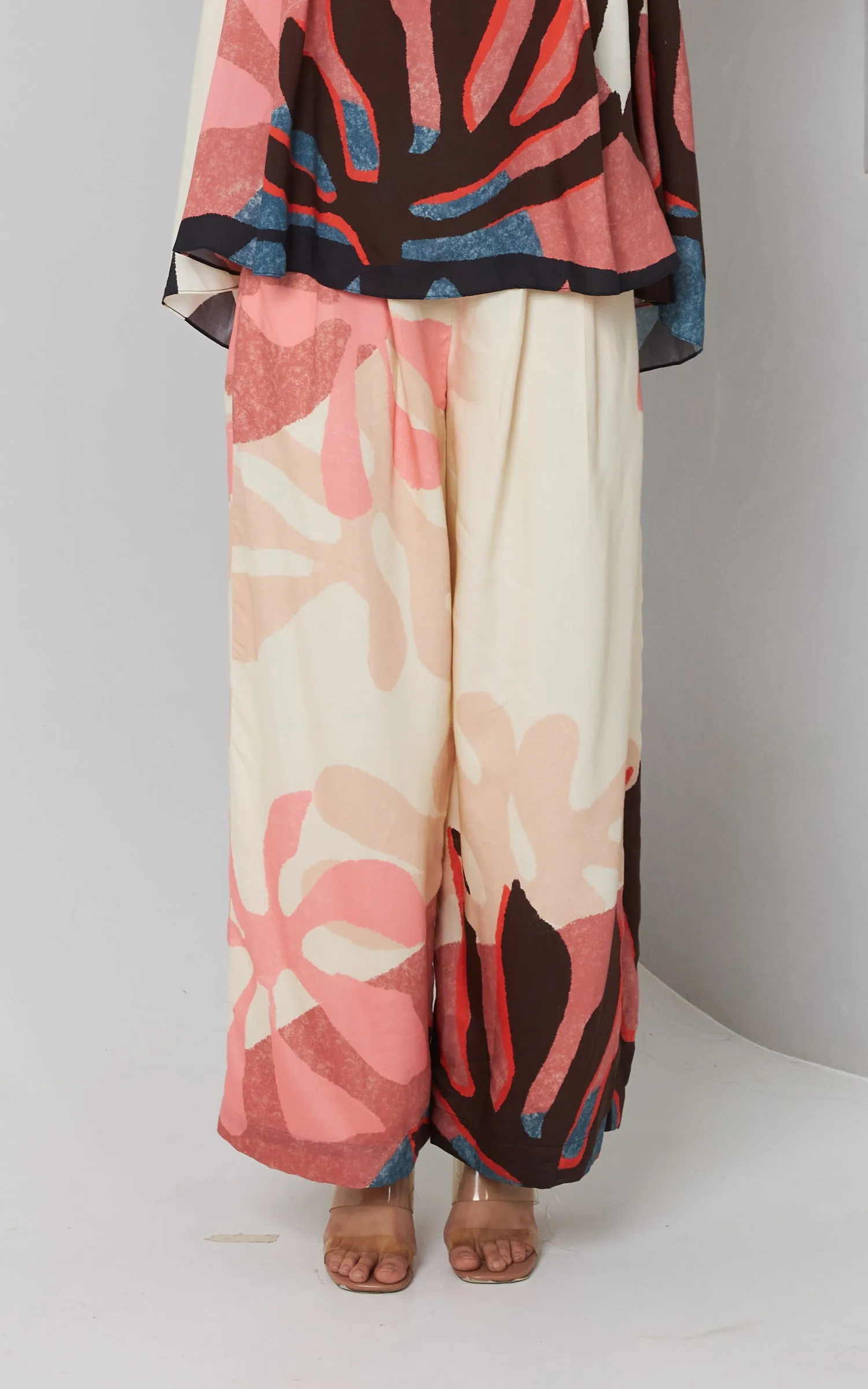 Abstract Floral  Printed Pant