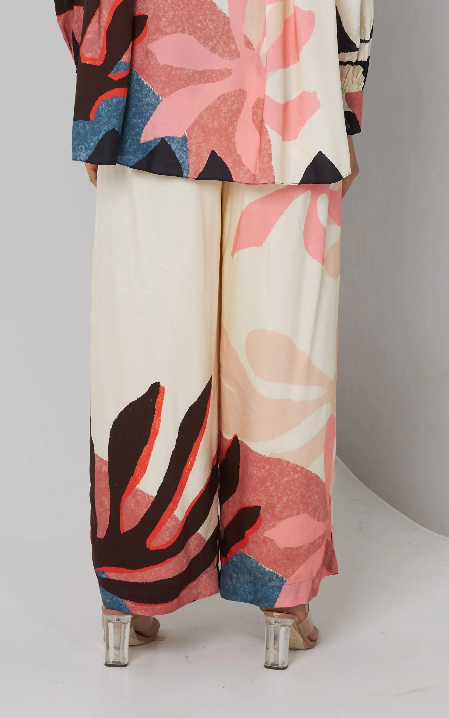 Abstract Floral  Printed Pant