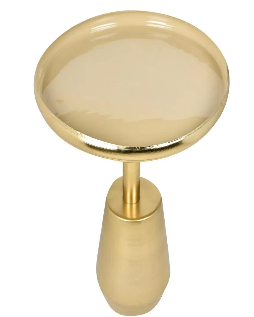 Accent End Table with Gold Mina Top | 20 Inches