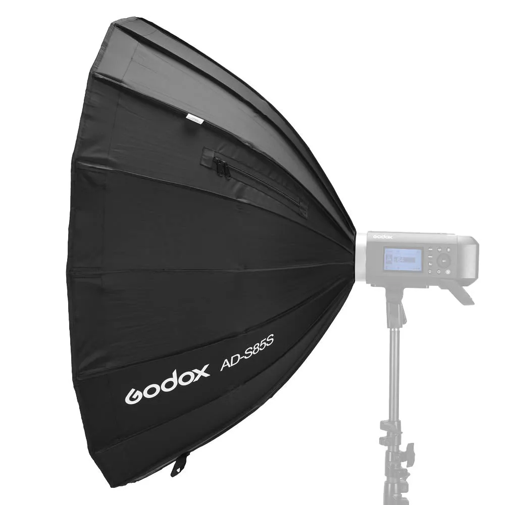 AD-S85S 85cm Godox Fitting 16-sided Portable Parabolic Softbox (Silver Interior)