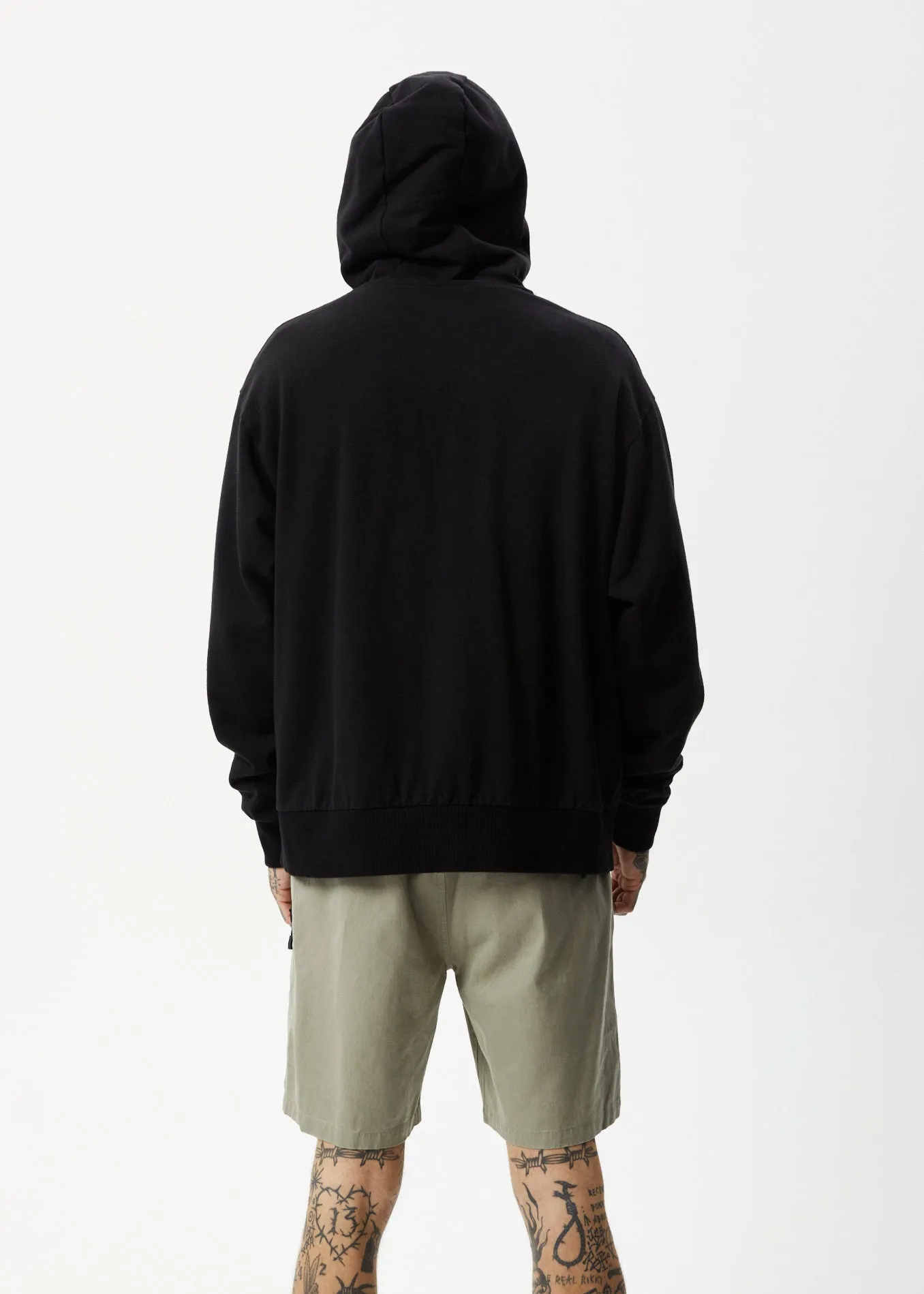 AFENDS Mens All Day - Relaxed Hoodie - Black