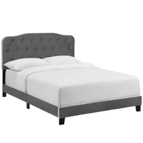 Amelia King Performance Velvet Bed By Modway - MOD-5865 - Gray