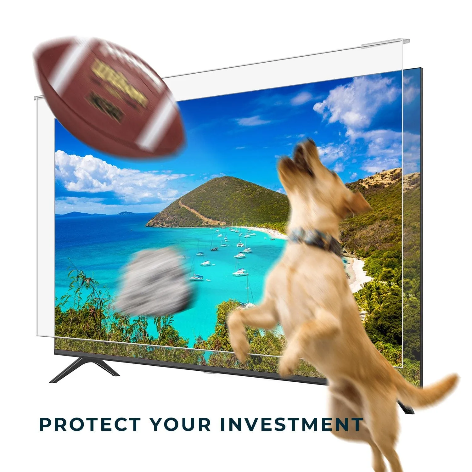 Anti-Blue Light Clear TV Screen Protector - Most 65" TVs = ZD-TV-AB-65