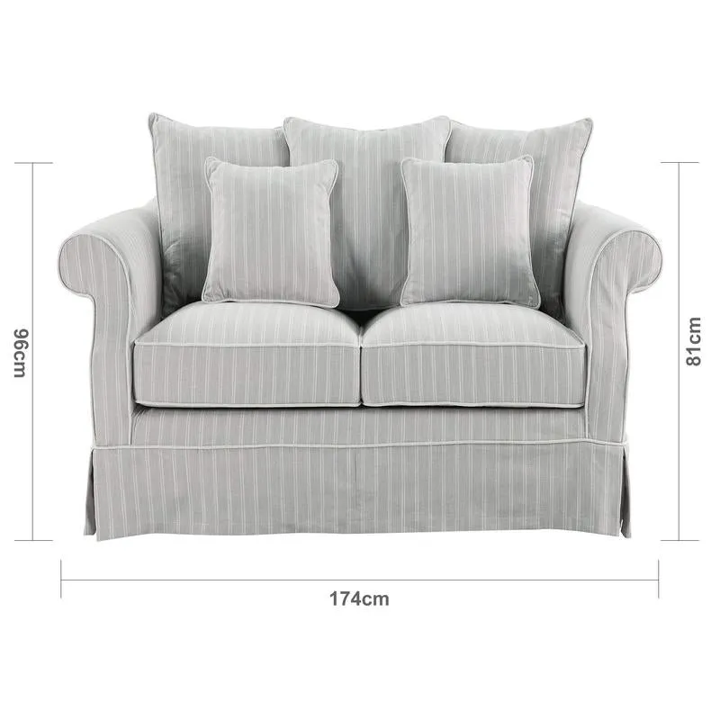 Ayla 2 Seater Sofa Silvergrey