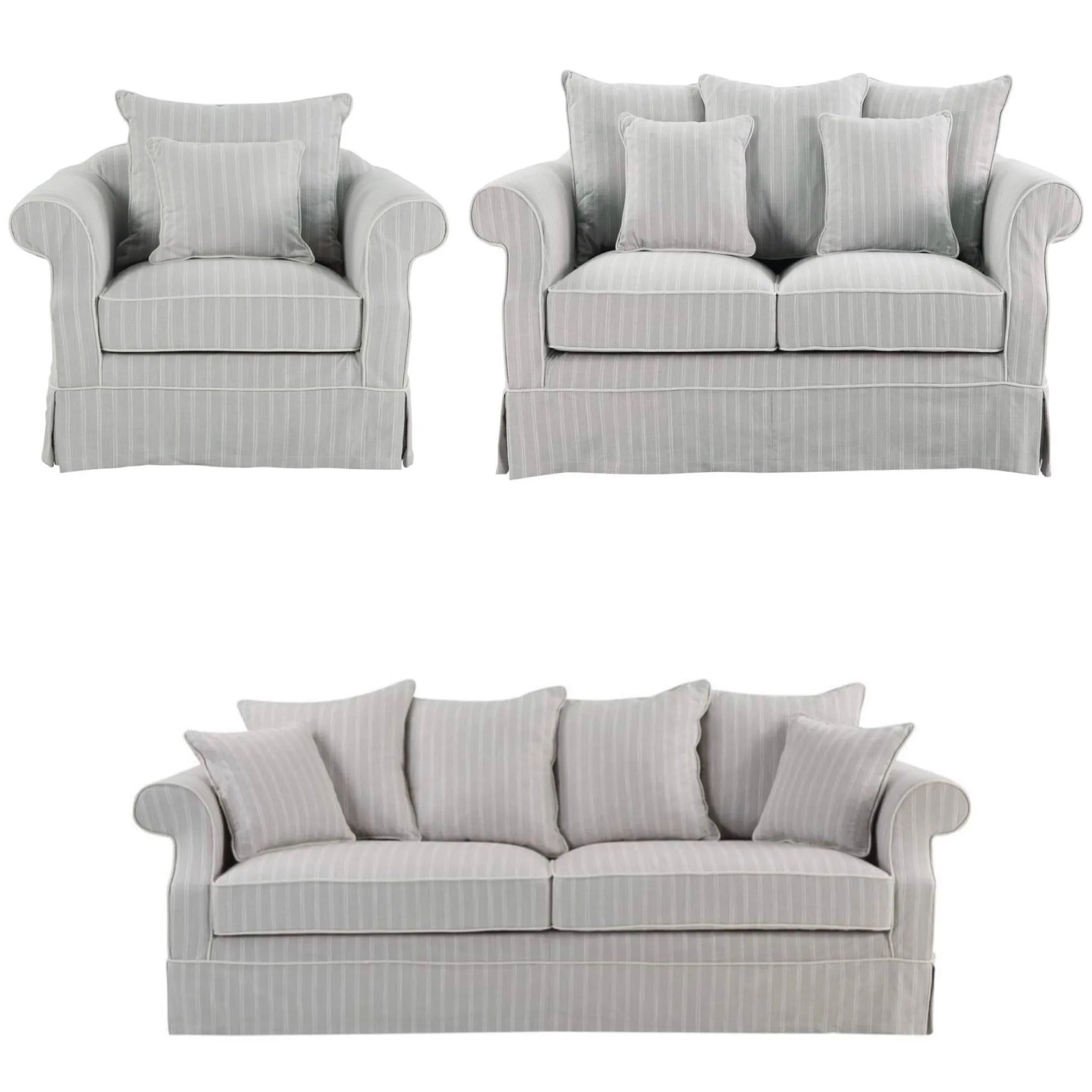 Ayla 2 Seater Sofa Silvergrey