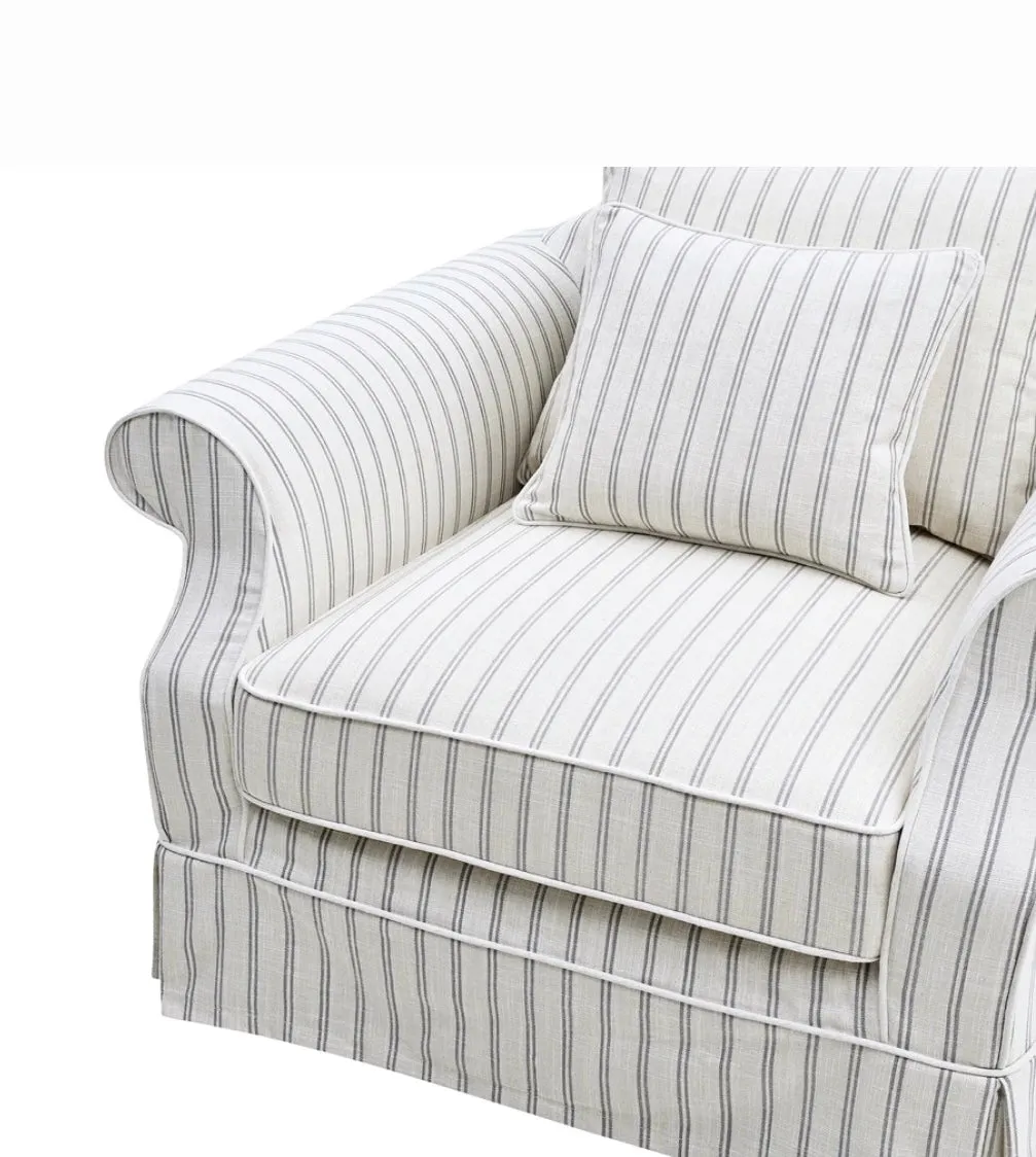 Ayla Armchair Stone Stripe