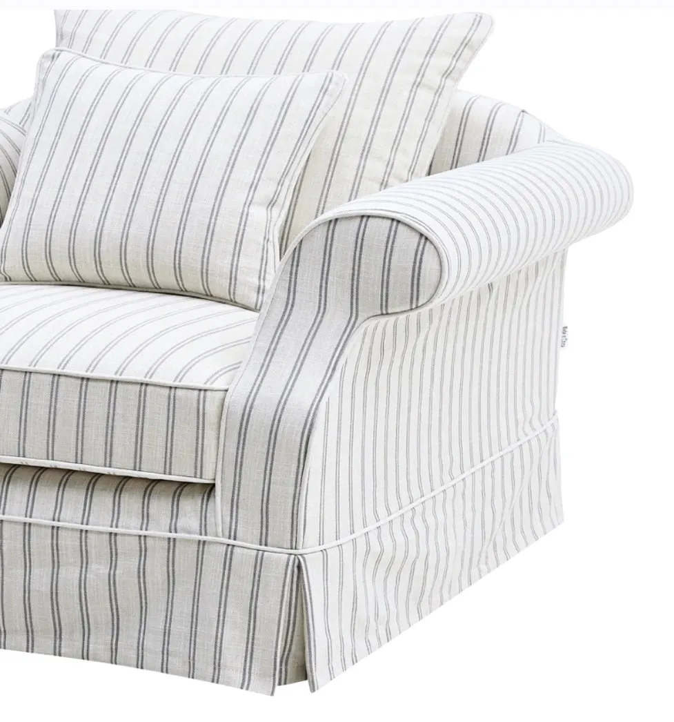 Ayla Armchair Stone Stripe