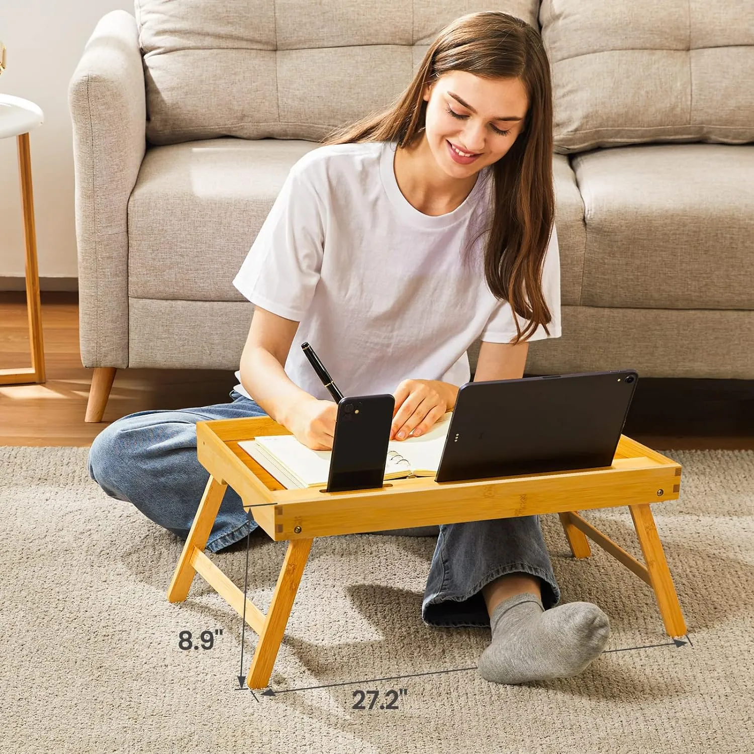 Bamboo Bed Tray Table