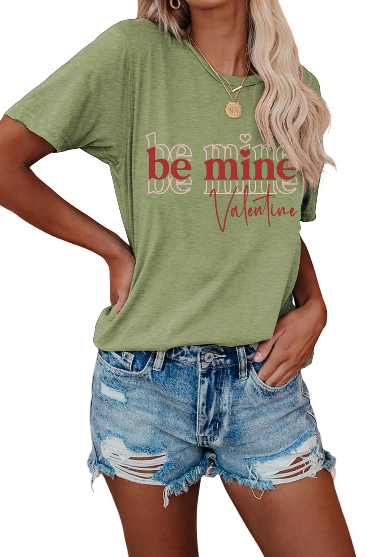 Be Mine Letter Graphic T-shirt