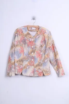 BIOT Womens 21 D42 Jacket (L/XL)  Embroidered Summer Elegant Strech