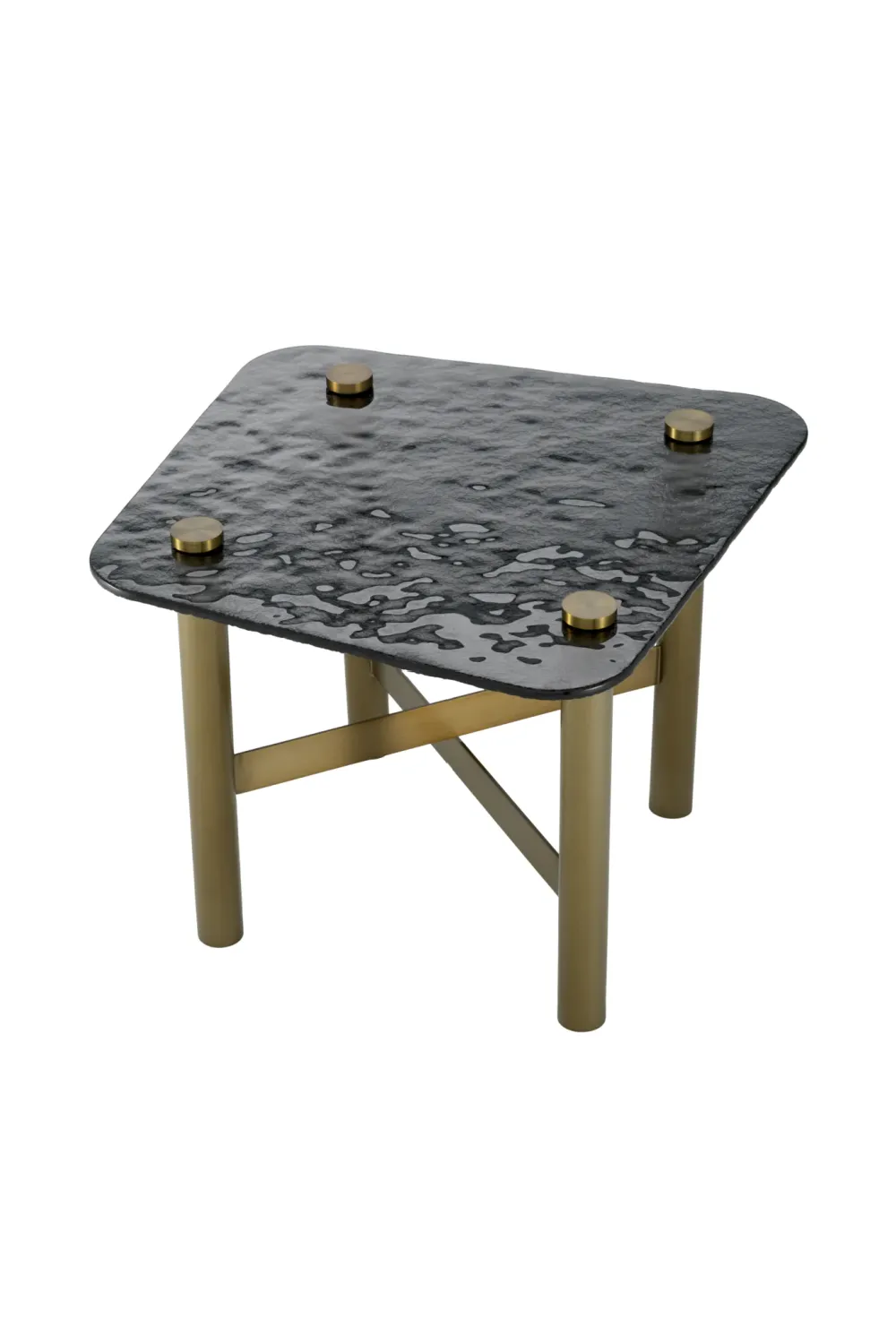 Black Glass Side Table | Eichholtz Cortes