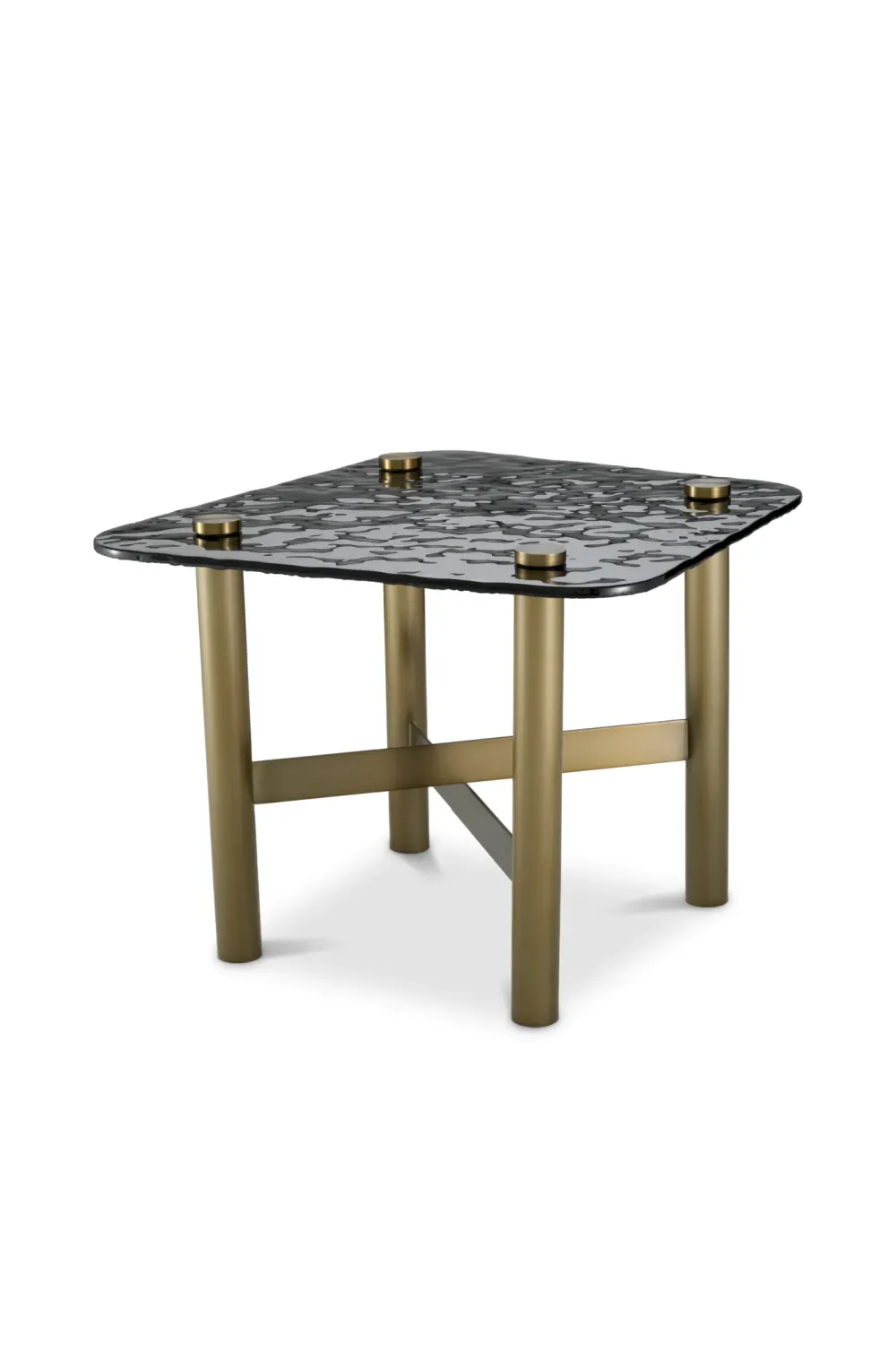 Black Glass Side Table | Eichholtz Cortes