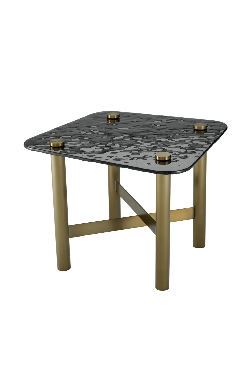 Black Glass Side Table | Eichholtz Cortes