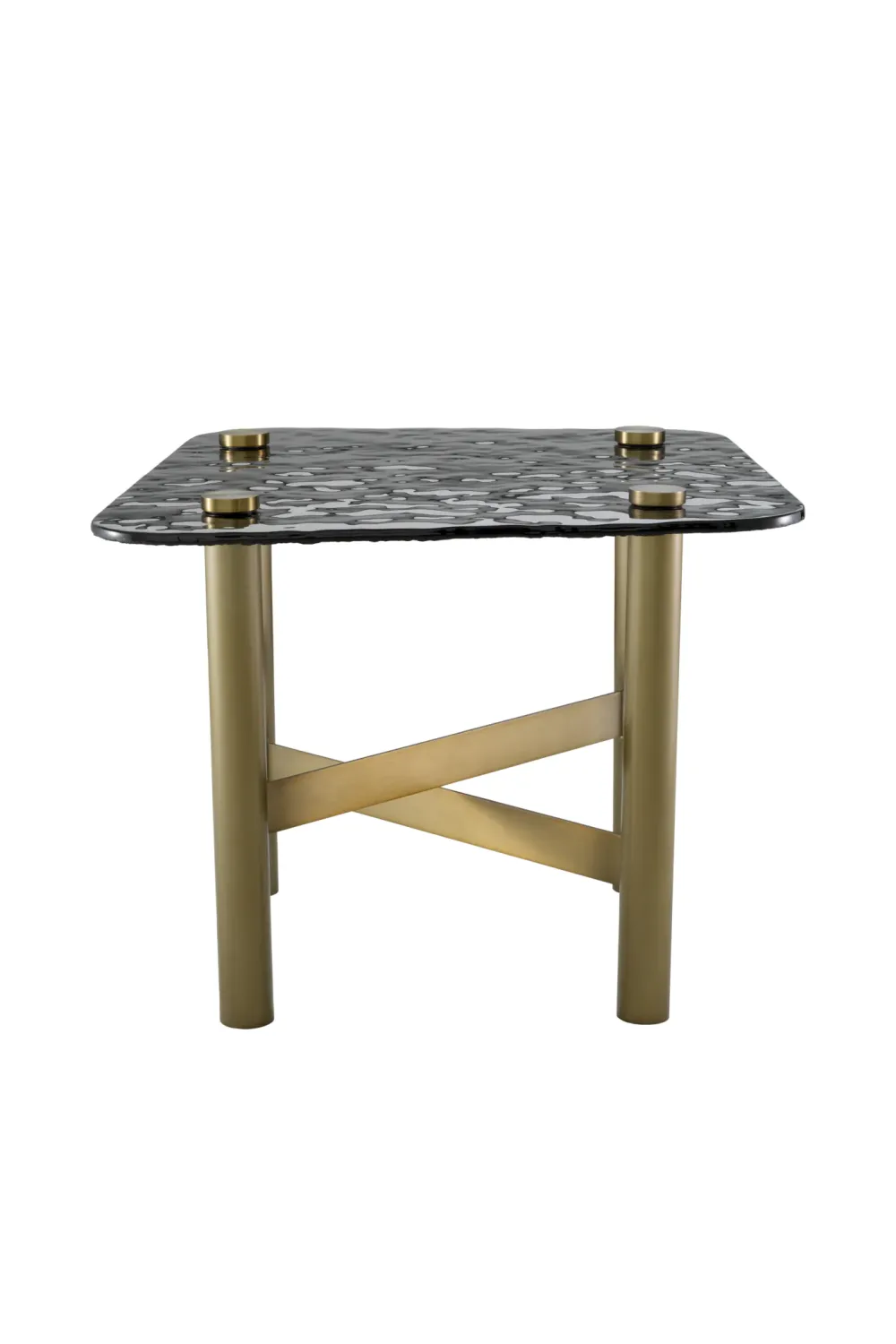 Black Glass Side Table | Eichholtz Cortes