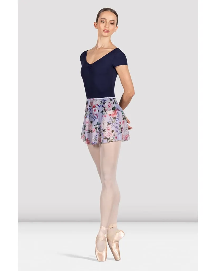 Bloch Floral Printed Pull-On Ballet Skirt - R0241 Womens - Bouquet Print