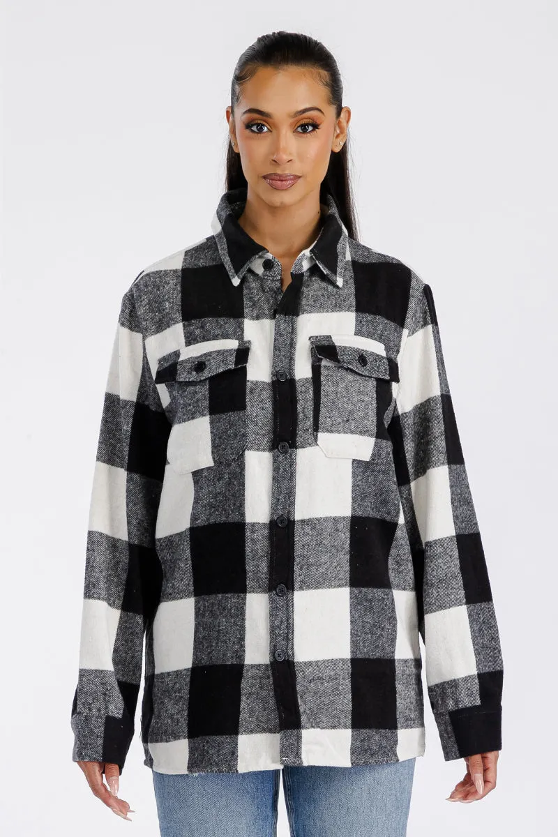 BOYFRIEND OVERSIZED SOFT FLANNEL SHACKET