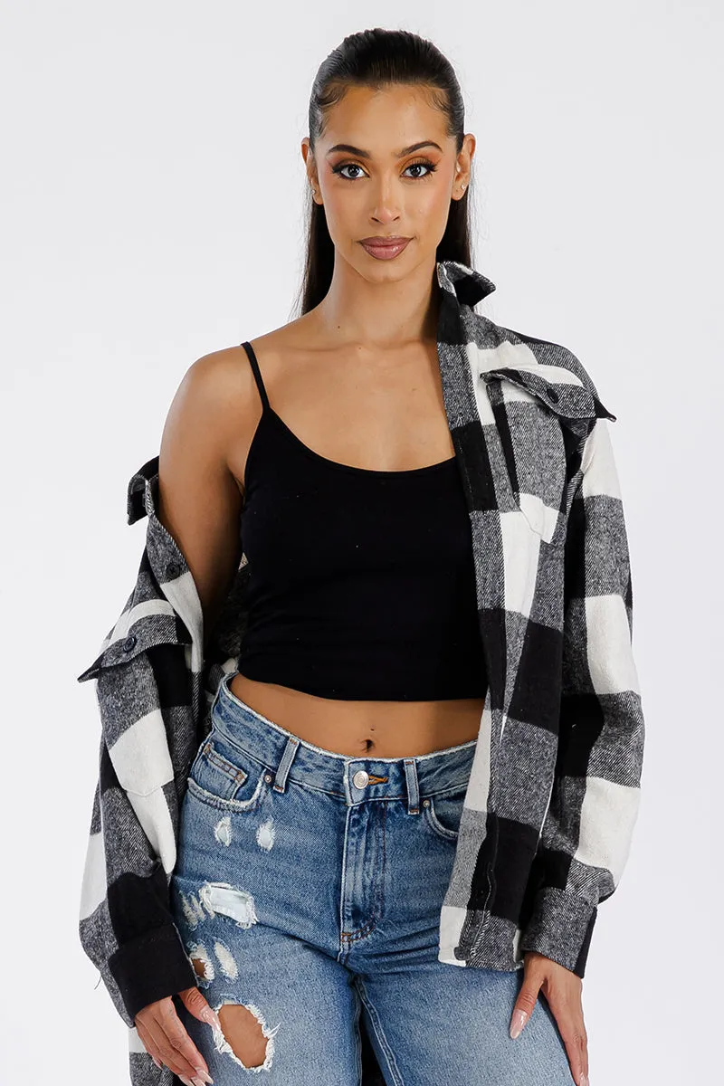 BOYFRIEND OVERSIZED SOFT FLANNEL SHACKET