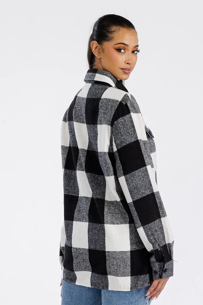 BOYFRIEND OVERSIZED SOFT FLANNEL SHACKET