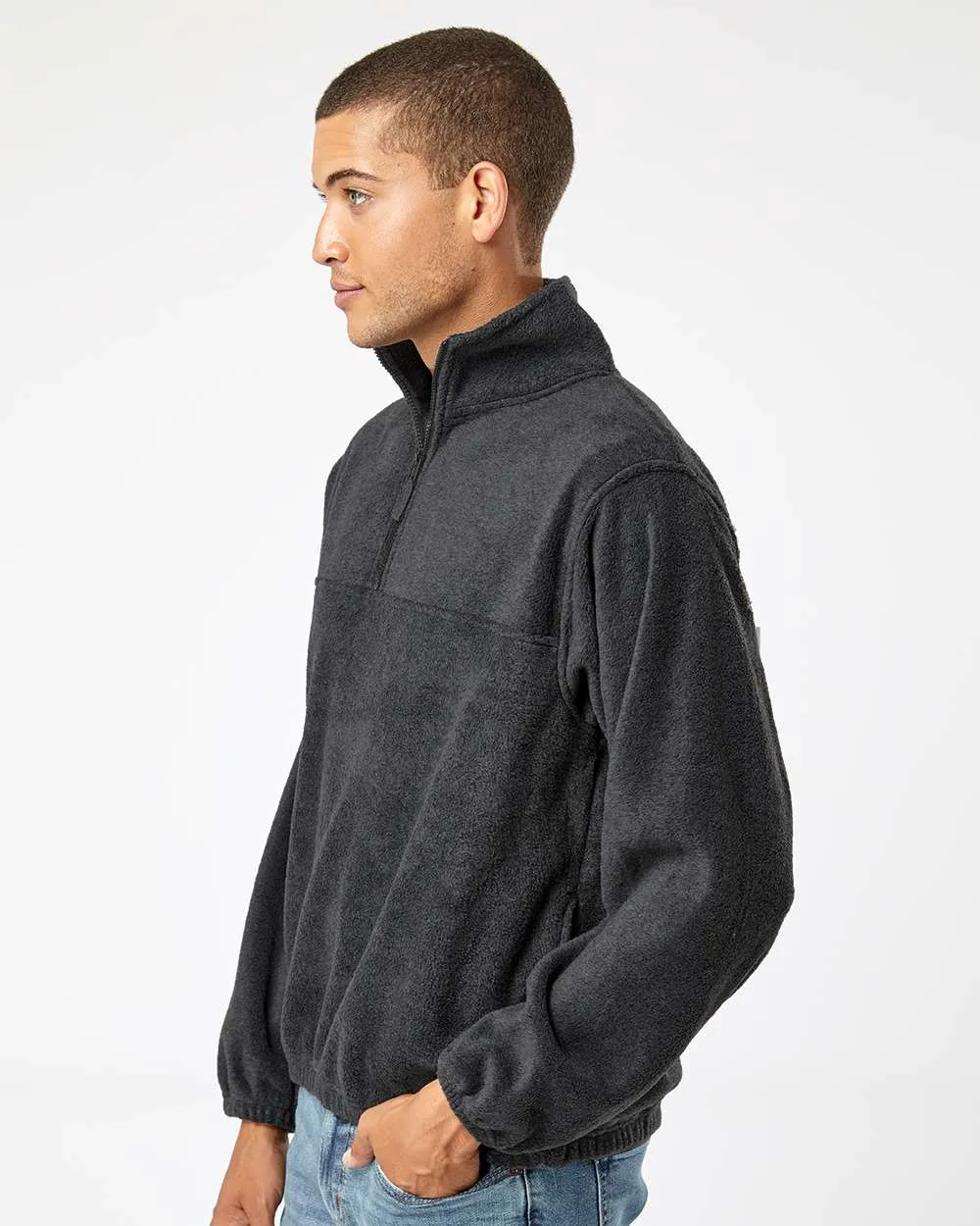 Burnside Polar Fleece Quarter-Zip Pullover