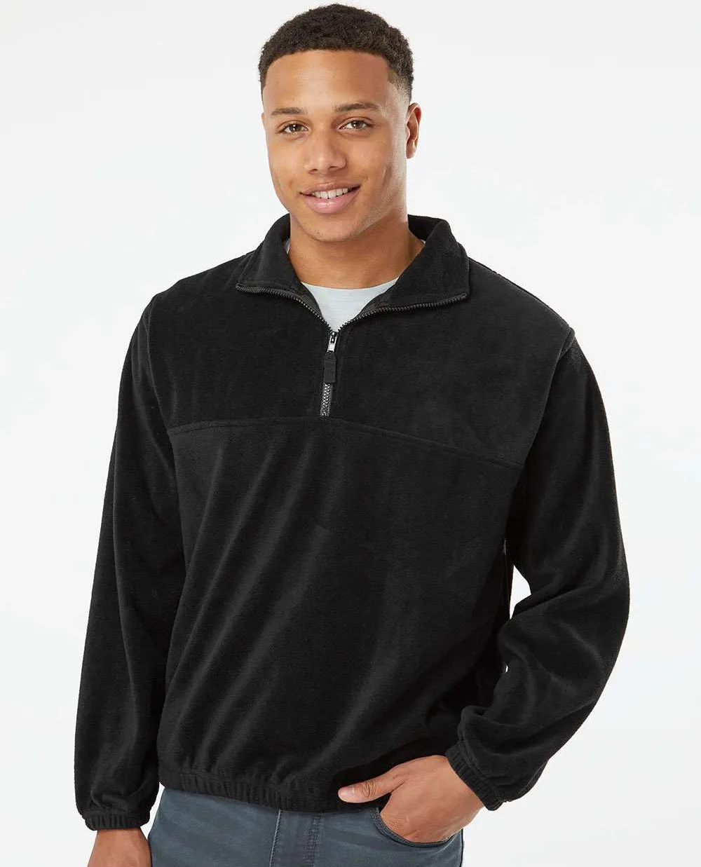 Burnside Polar Fleece Quarter-Zip Pullover