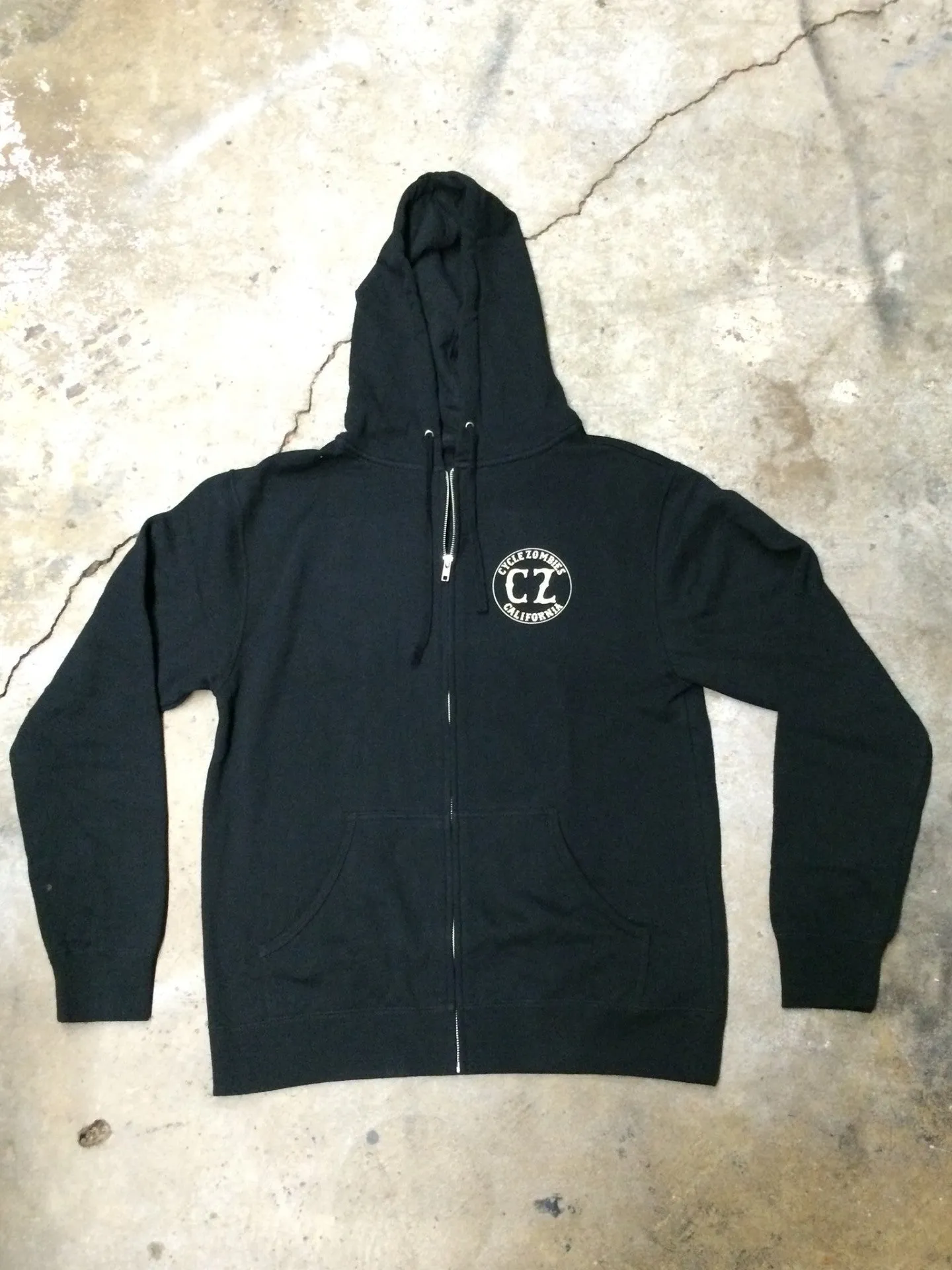 CALIFORNIA Premium Zip Hooded Sweatshirt Black