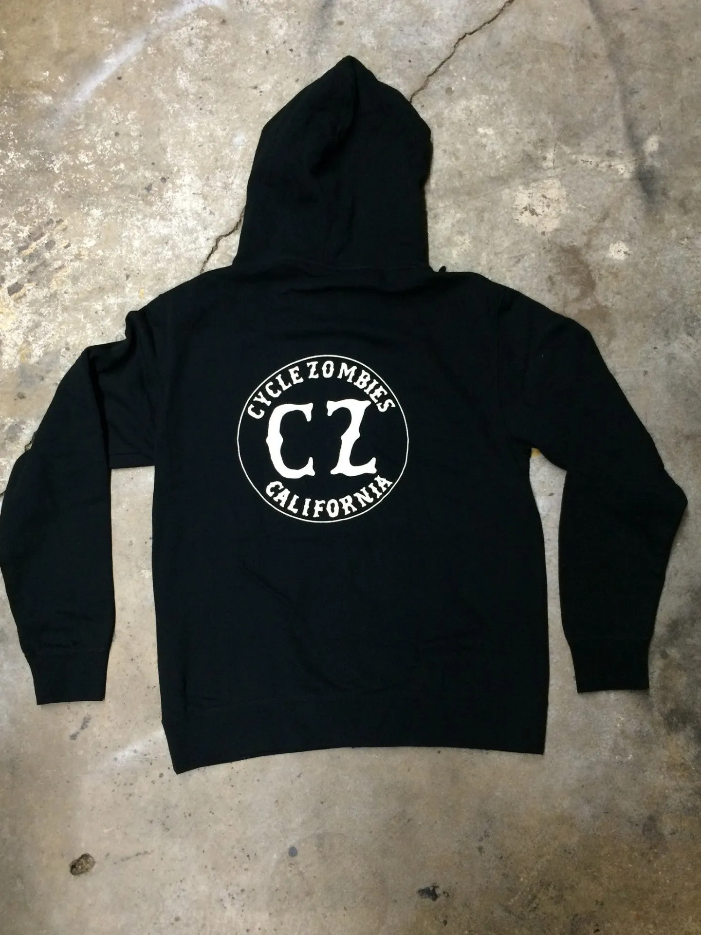 CALIFORNIA Premium Zip Hooded Sweatshirt Black