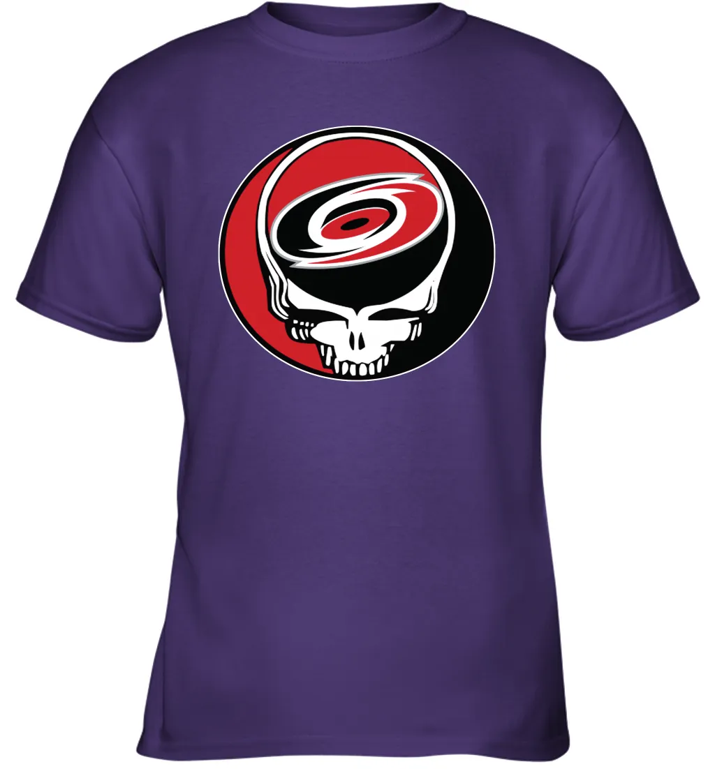 Carolina Hurricanes Grateful Dead Steal Your Face Hockey NHL Youth T-Shirt