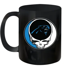 Carolina Panthers Grateful Dead Steal Your Face NFL Football Ceramic Mug 11oz