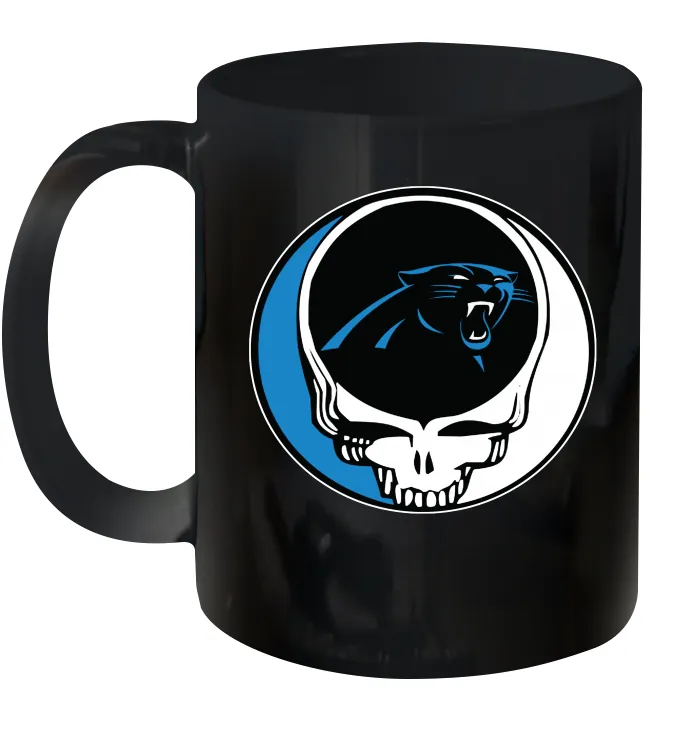 Carolina Panthers Grateful Dead Steal Your Face NFL Football Ceramic Mug 11oz