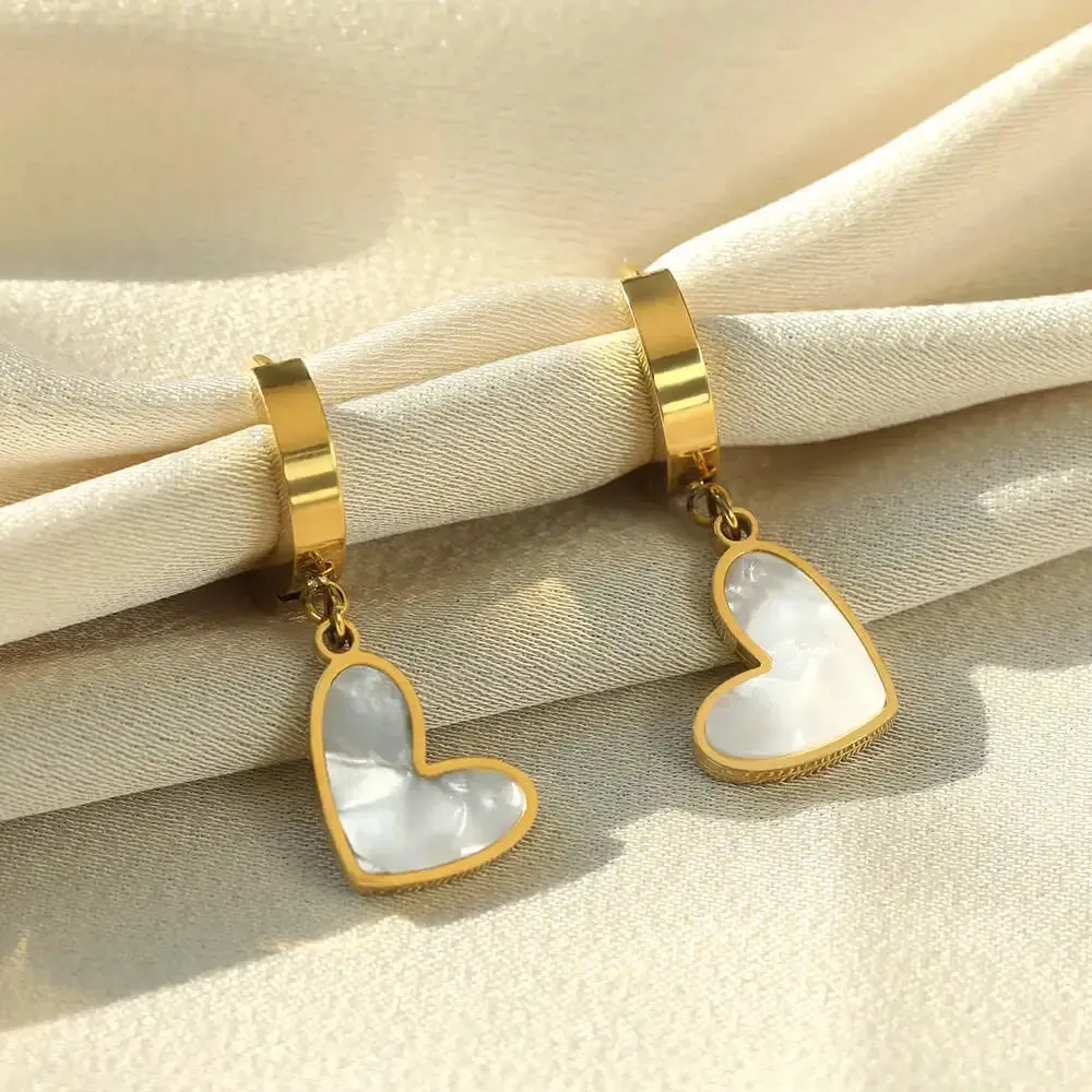 Chic Heart Hoop Earrings