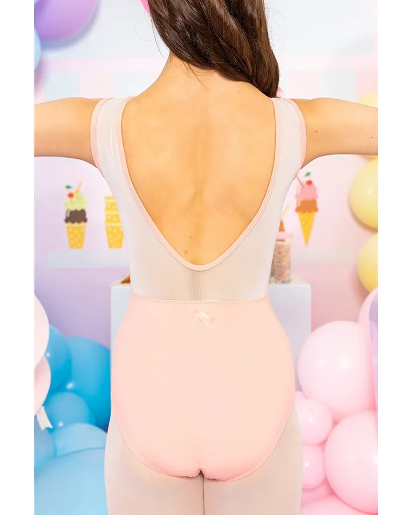 Claudia Dean World Gelato Ice Cream Collection Mesh Seamed Tank Leotard - Womens