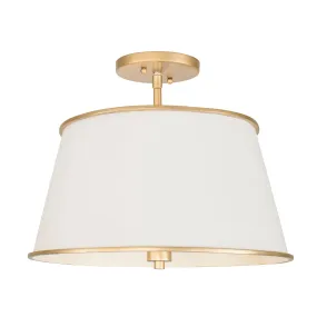 Coco 364S04MWFG 4-Light Semi-Flush - Matte White/French Gold