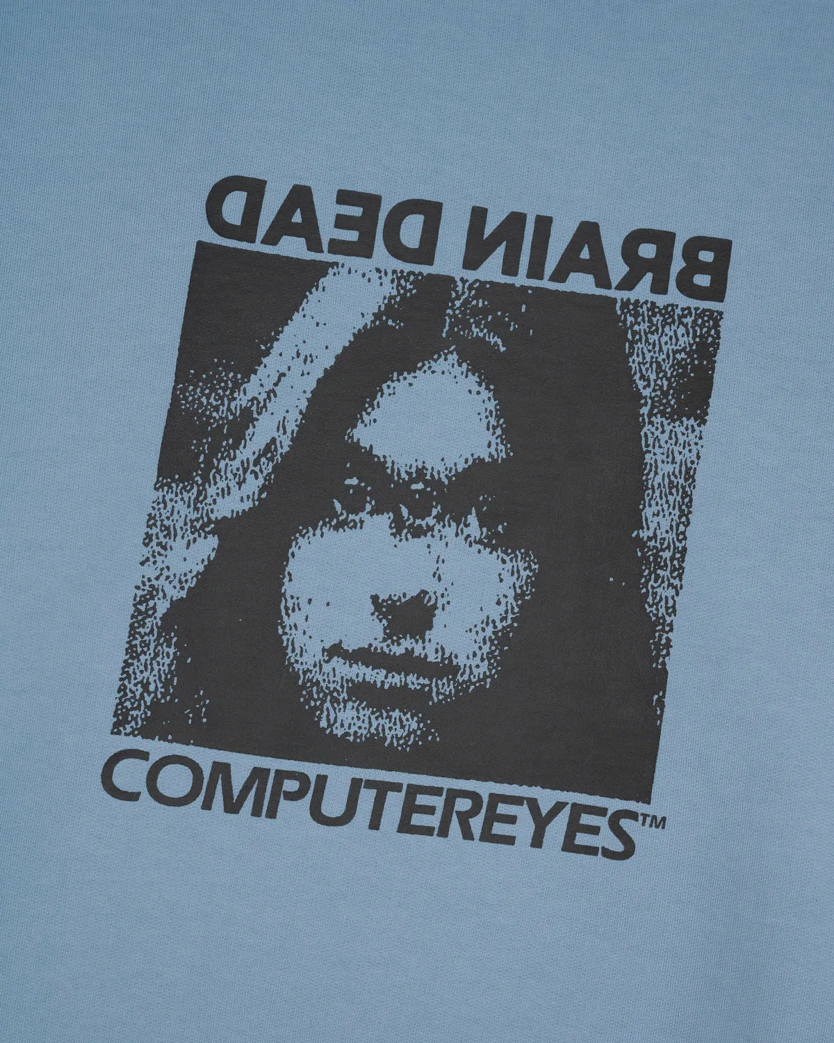 Computer Eyes Crewneck Sweatshirt - Light Blue