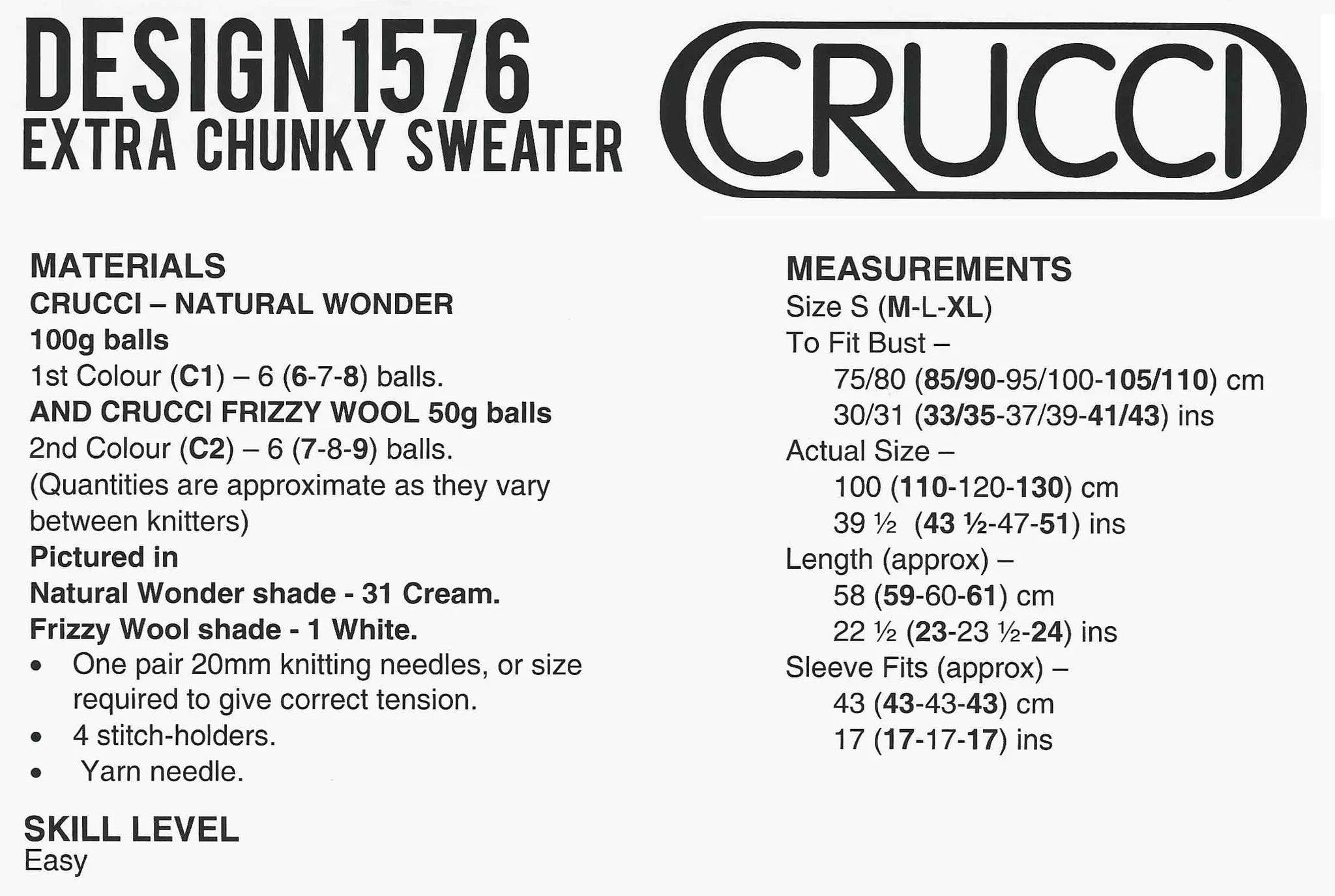 CRUCCI LEAFLET 1576