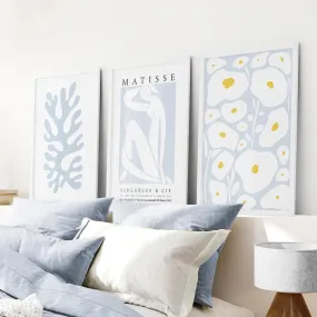 Danish Henri Matisse Inspired Set of 3 Prints. Pastel Tones