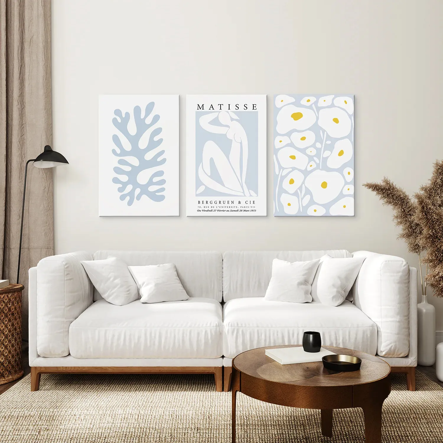 Danish Henri Matisse Inspired Set of 3 Prints. Pastel Tones