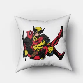 Deadpool Wolverine Lovers Square Pillow