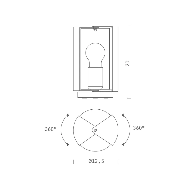 Designer Cylindrical Swivel Table Lamp | Pivotante A Poser