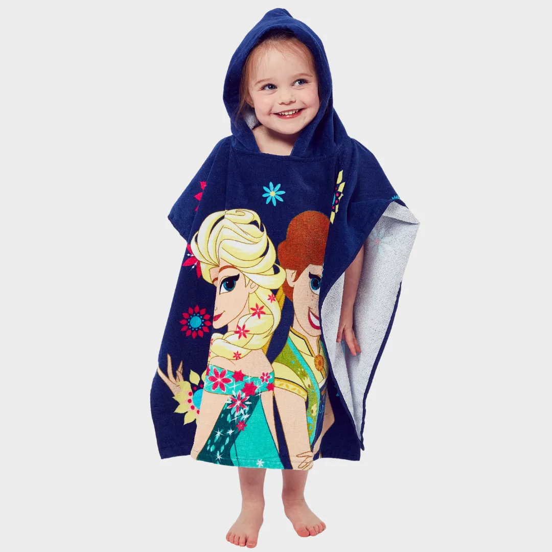 Disney Frozen Anna And Elsa Towel Poncho