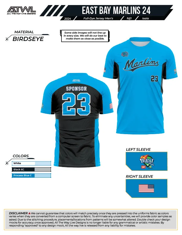 East Bay Spring 2024 Baseball Jerseys