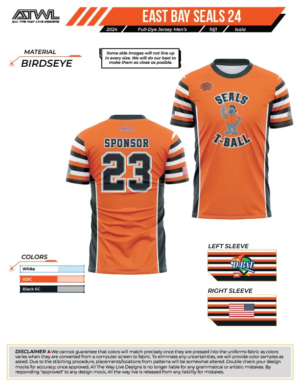 East Bay Spring 2024 Baseball Jerseys